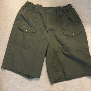 Vintage Boy Scouts of America Official Uniform Green Cargo Shorts BSA Size 30